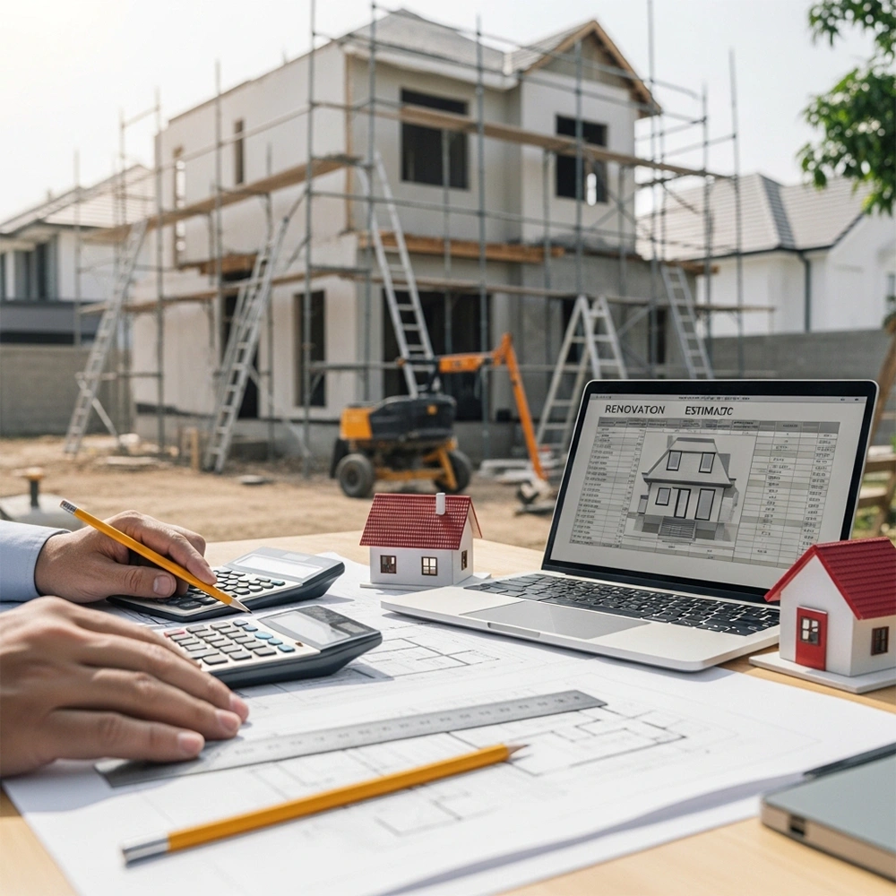 House renovation project in progress UK